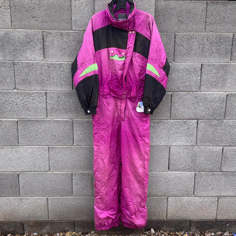 Inside Edge Ski Snowboard Snowsuit Pink Black Green Women's Medium
